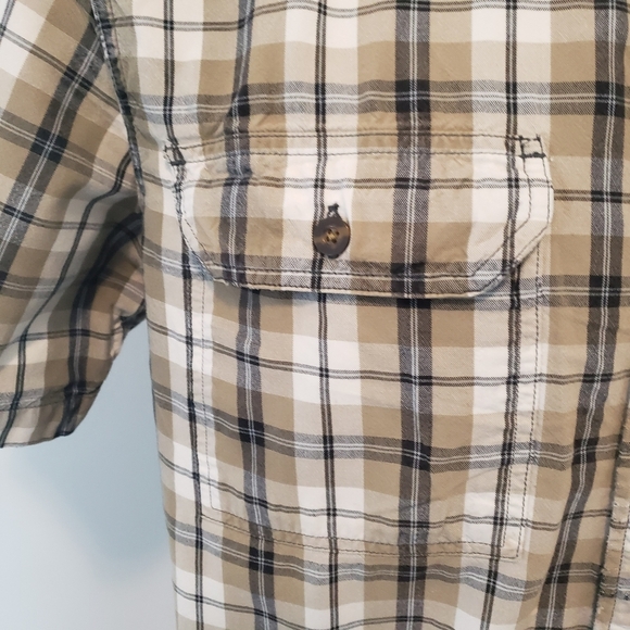Carhartt Mens Loose Fit Midweight  Short Sleeve Outdoor Plaid Utility Work Shirt - Picture 3 of 10